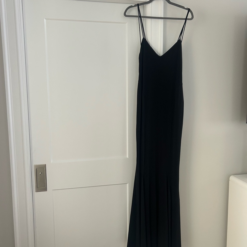 Lovers + Friends Black Spaghetti Strap Maxi Gown